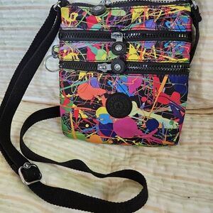 Kipling - Keiko Colorful Crossbody Bag with Splatter Design
